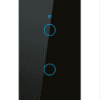 Apagador de luz doble negro Iki Smart