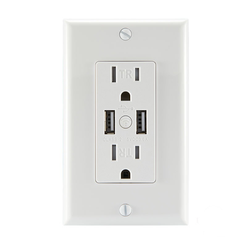 Tomacorriente y Cargador USB Iki Smart